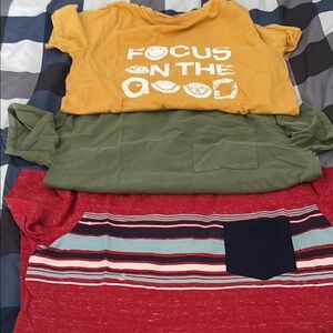 Cat & Jack Kids Short Sleeve Tees - Yellow, Green, Red